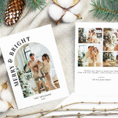 明るいメリー写真のパーソナライズされたクリスマスカード シーズンカード