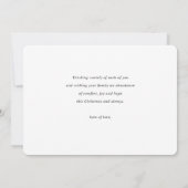 明るいメリー写真のパーソナライズされたクリスマス シーズンカード (裏面)