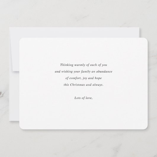 明るいメリー写真のパーソナライズされたクリスマス シーズンカード (裏面)