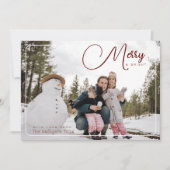 明るいメリー写真のホリデーカード シーズンカード (正面)
