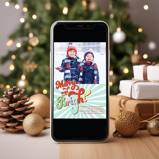 明るいメリー写真の数々のクリスマス シーズンカード