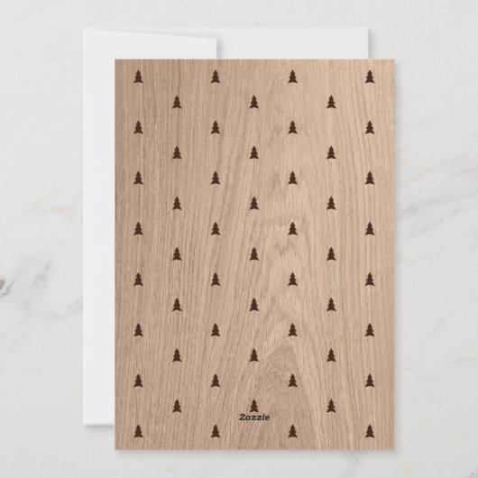 明るいメリー写真の素朴クリスマス シーズンカード (裏面)