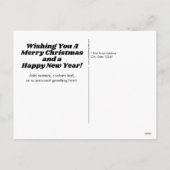 明るいメリー写真はっきりした – 青い白 シーズンポストカード (裏面)