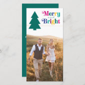 明るいメリー写真クリスマス・ホリデー・カード シーズンカード (正面/裏面)
