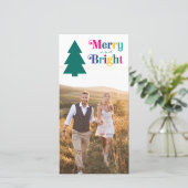 明るいメリー写真クリスマス・ホリデー・カード シーズンカード (スタンド正面)
