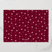 明るいメリー写真ブルゴーニュと金ゴールド 箔シーズンカード (裏面)