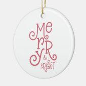明るいメリー写真名バラ金ゴールドクリスマス セラミックオーナメント (左)