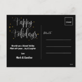 明るいメリー初めてのクリスマスのエレガント写真 シーズンポストカード (裏面)