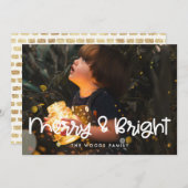 明るいメリー可愛いモダン台本の写真 シーズンカード (正面/裏面)