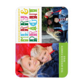 明るいメリー可愛い家族のモダン写真の休日 マグネット (縦)