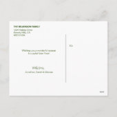 明るいメリー可愛い家族モダン写真クリスマス シーズンポストカード (裏面)