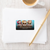 明るいメリー台本のクリスマス差出人住所 ラベル (インサイチュ)