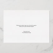 明るいメリー台本のパインホリデーライト 箔シーズンカード (裏面)