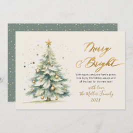 明るいメリー台本の水色のクリスマスツリー シーズンカード
