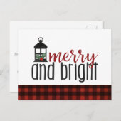 明るいメリー国の素朴クリスマスカード ポストカード (正面/裏面)