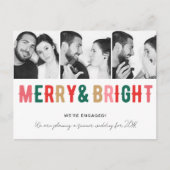 明るいメリー婚約発表クリスマス シーズンポストカード (正面)