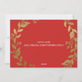 明るいメリー手書き文字のフォトカード シーズンカード (裏面)