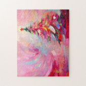 明るいメリー抽象芸術モダンのクリスマスツリー ジグソーパズル (縦)