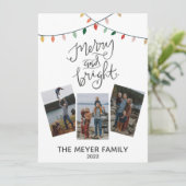 明るいメリー書道のクリスマスライト シーズンカード (スタンド正面)