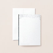 明るいメリー松モダン木ファミリークリスマス 箔カード (裏面封筒付き)