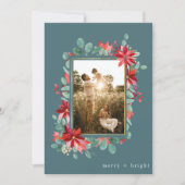 明るいメリー植物写真クリスマス シーズンカード (正面)