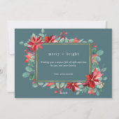 明るいメリー植物写真クリスマス シーズンカード (裏面)