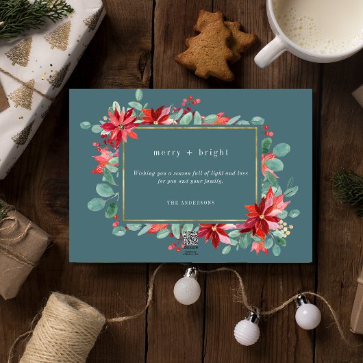 明るいメリー植物写真クリスマス シーズンカード