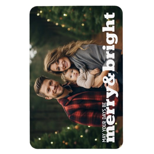明るいメリー水平クリスマスの写真 マグネット (縦)