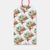 明るいメリー水色の家族の写真の休日 ギフトタグ (裏面)