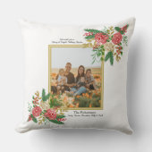 明るいメリー水色の家族の写真の休日 クッション (正面)