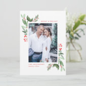 明るいメリー水色ホリーベリー写真 シーズンカード (スタンド正面)