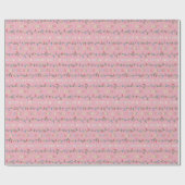 明るいメリー消音のクリスマスライトピンク ラッピングペーパー (フラット)