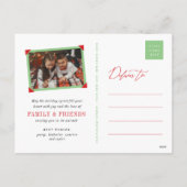 明るいメリー漫画クリスマスツリーキッズおもしろい シーズンポストカード (裏面)