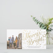 明るいメリー紙吹雪フォトカードライトホワイト シーズンカード (スタンド正面)