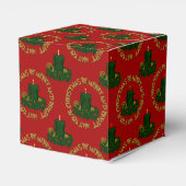 明るいメリー緑のクリスマスキャンドルsqの好意ボックス フェイバーボックス (裏面サイド)