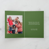 明るいメリー緑のモダン写真 シーズンカード (内部)