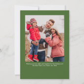 明るいメリー緑のモダン写真 シーズンカード (裏面)