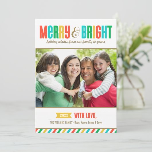 明るいメリー色とはっきりしたの写真をストライプ表示 シーズンカード (スタンド正面)