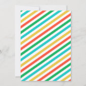 明るいメリー色とはっきりしたの写真をストライプ表示 シーズンカード (裏面)