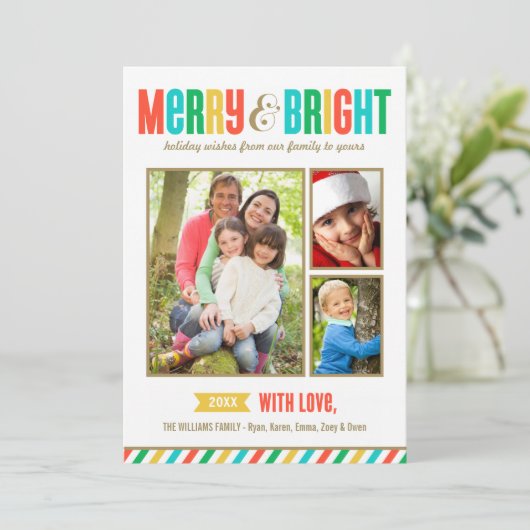 明るいメリー色とはっきりしたの写真をストライプ表示 シーズンカード (スタンド正面)