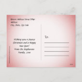 明るいメリー赤いダマスクが シーズンポストカード (裏面)