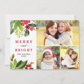 明るいメリー赤い水色の緑の写真 シーズンカード (正面)