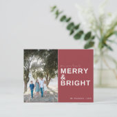 明るいメリー赤の写真の休日 ポストカード (スタンド正面)