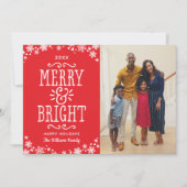 明るいメリー赤モダンの写真 シーズンカード (正面)