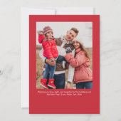 明るいメリー赤モダンの写真 シーズンカード (裏面)