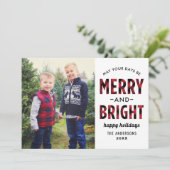 明るいメリー赤モダンバッファローの格子模様の写真 シーズンカード (スタンド正面)