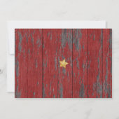 明るいメリー赤素朴い木の台本のカスタム写真 シーズンカード (裏面)