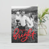 明るいメリー赤色のはっきりしたスクリプト写真 シーズンカード (スタンド正面)