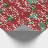 明るいメリー赤/緑のクリスマスラッピング紙 ラッピングペーパー (角)