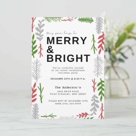 明るいメリー近所のクリスマスパーティー 招待状 (スタンド正面)